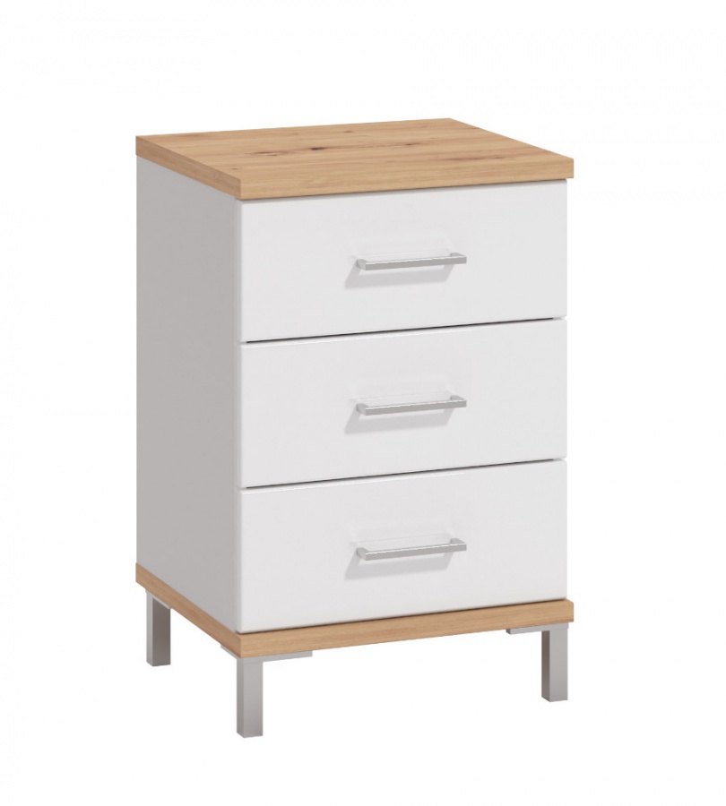 Noční stolek auri - dub artisan/bílá