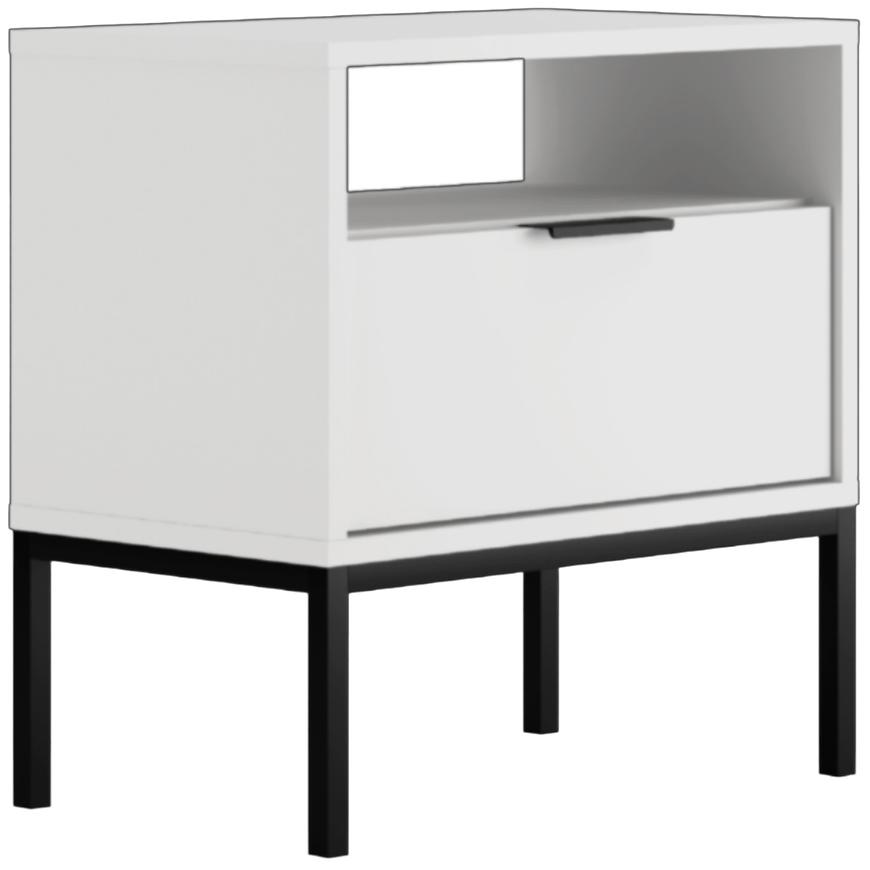 Noční stolek Austin bílá/černá