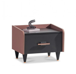 Noční stolek khalisa - růžová, černá