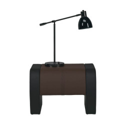 Noční stolek naomi čalouněný - hnědý