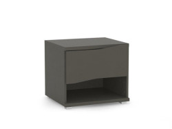 Noční stolek rea wave 1 jednozásuvkový - graphite