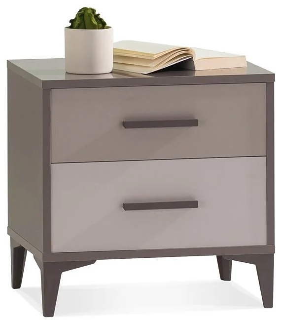 Noční stolek renda - šedá/hnědá/béžová