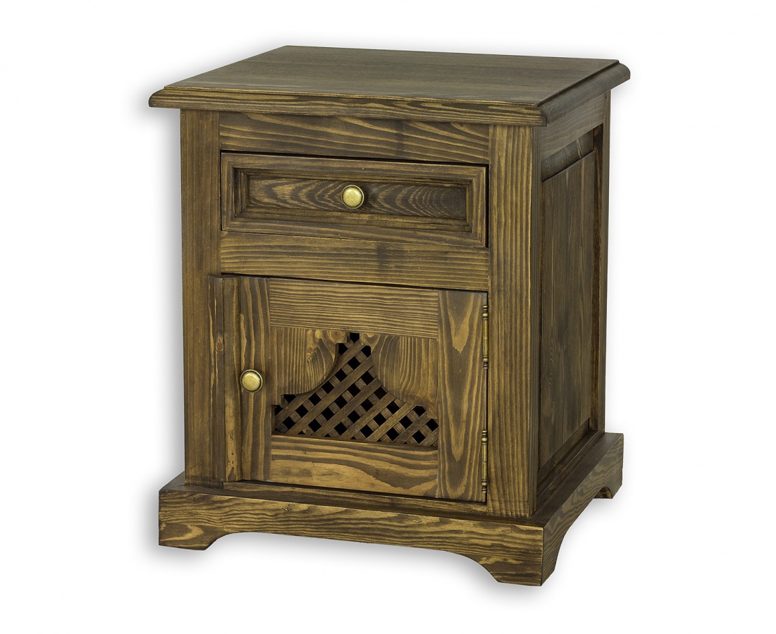 Noční stolek z masivu com 17 - k15 hnědá borovice