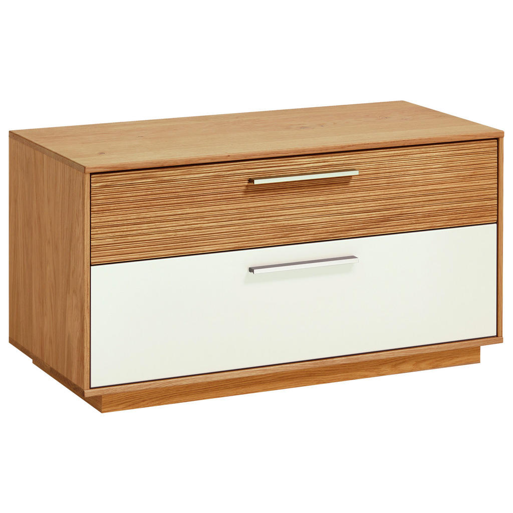 Novel BOTNÍK S LAVICÍ, bílá, barvy dubu, 86/45/40 cm