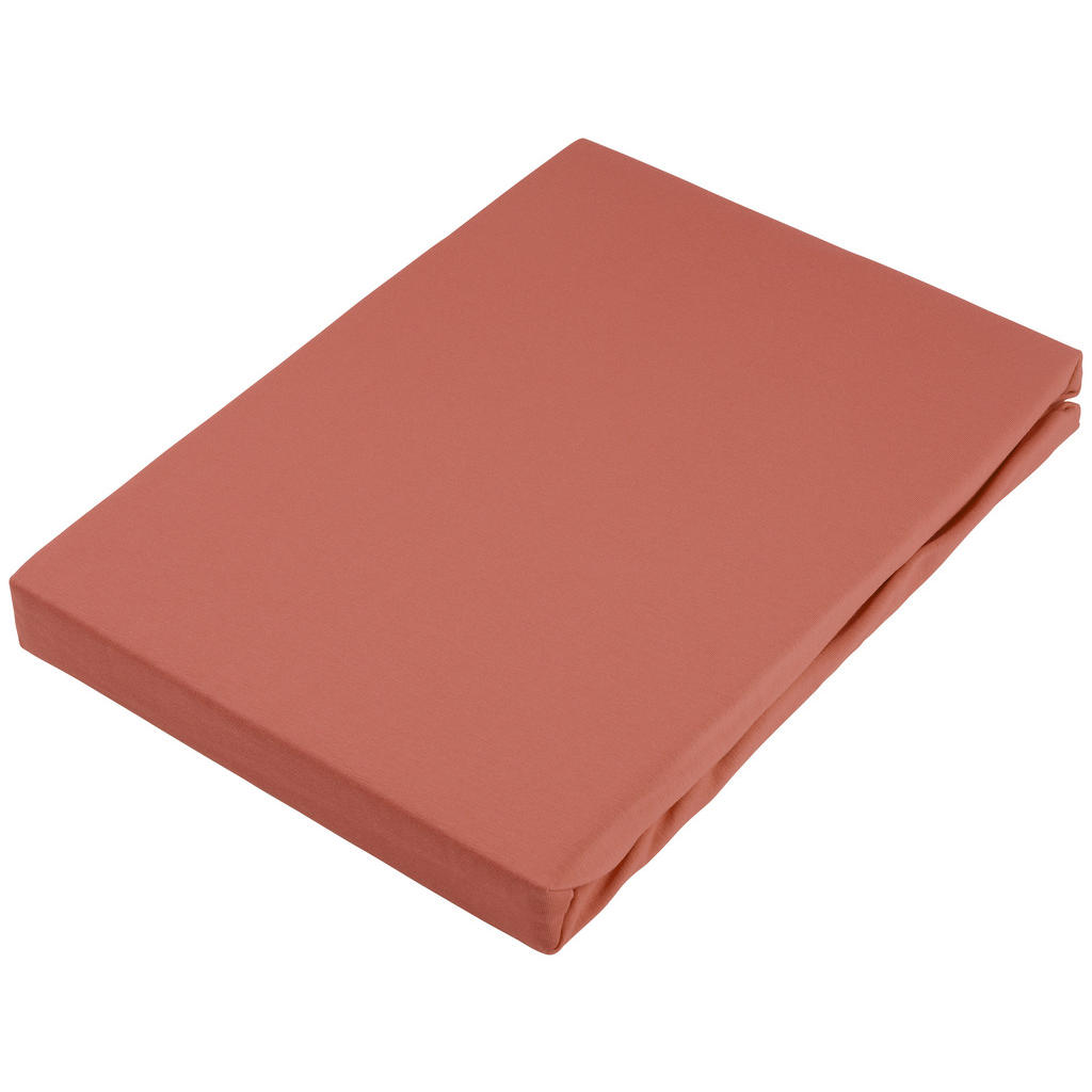 Novel BOXSPRINGOVÉ PROSTĚRADLO, žerzej, červenohnědá, 90/220 cm