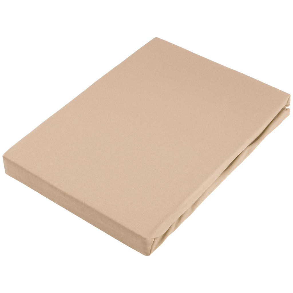 Novel BOXSPRINGOVÉ PROSTĚRADLO, žerzej, hnědá, 90/220 cm