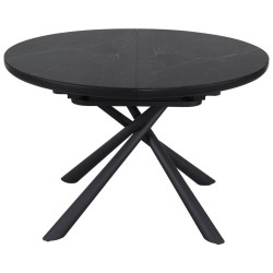 Novel JÍDELNÍ STŮL, černá, 120-160/120/76 cm