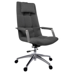 Novel KANCELÁŘSKÉ KŘESLO, látka teddy, tmavě šedá