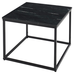 Novel KONFERENČNÍ STOLEK, černá, kámen, 60/60/46 cm
