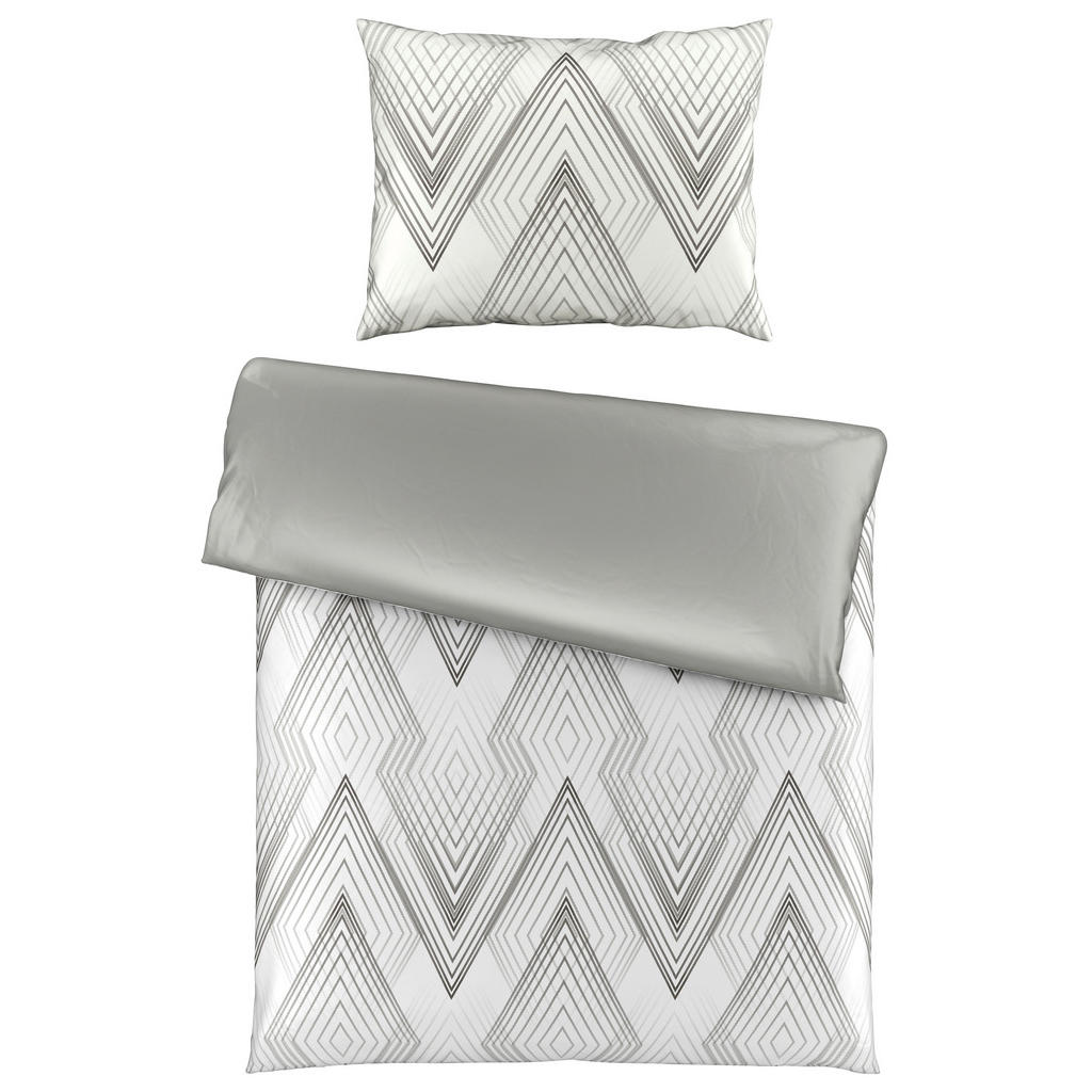 Novel OBOUSTRANNÉ POVLEČENÍ, satén, šedá, 140/200 cm
