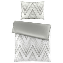 Novel OBOUSTRANNÉ POVLEČENÍ, satén, šedá, 140/200 cm