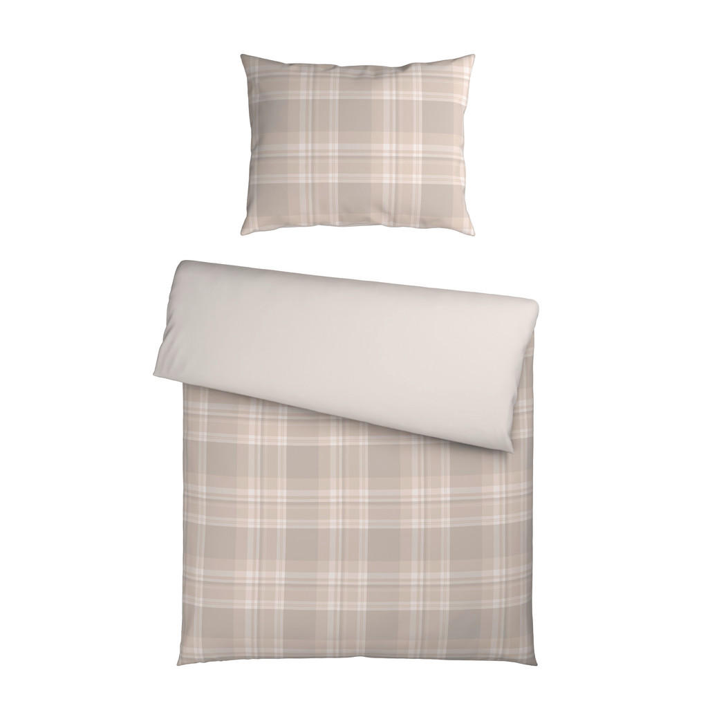 Novel OBOUSTRANNÉ POVLEČENÍ, vzhled lnu, pískové barvy, 140/200 cm