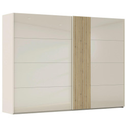 Novel SKŘÍŇ S POSOUVACÍMI DVEŘMI, barvy dubu, šampaňská, 301/223/68 cm