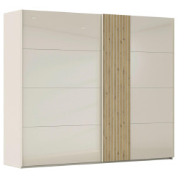 Novel SKŘÍŇ S POSOUVACÍMI DVEŘMI, barvy dubu, šampaňská, 262/223/68 cm