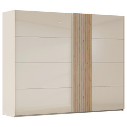 Novel SKŘÍŇ S POSOUVACÍMI DVEŘMI, barvy dubu, šampaňská, 281/223/68 cm