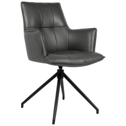 Novel ŽIDLE S PODRUČKAMI, železo, antracitová, černá