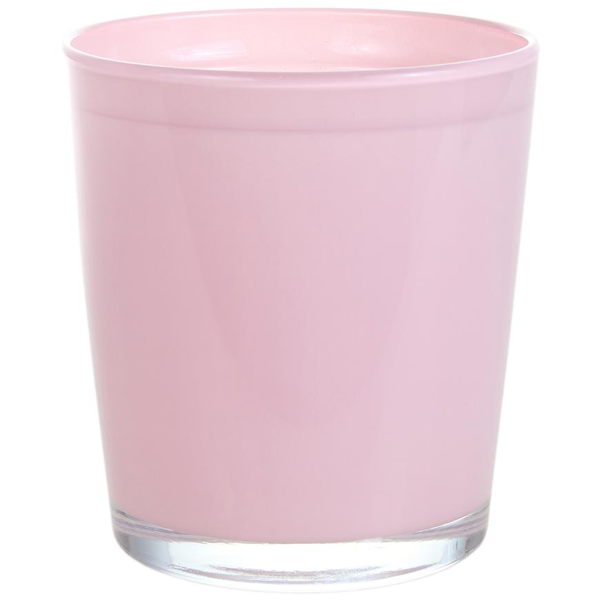 Obal skleněný CYNTIA pastelově růžový 13 cm