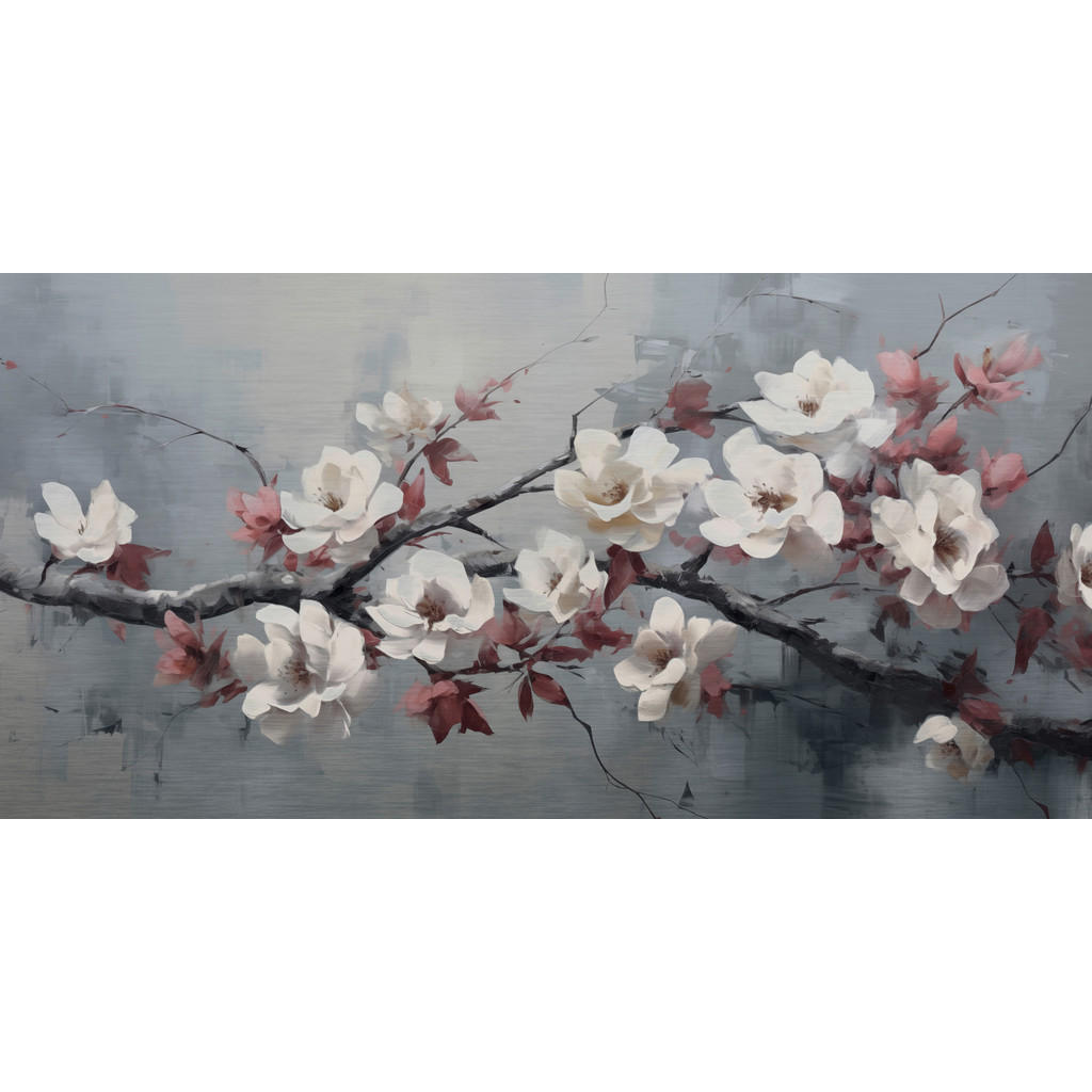 OBRAZ NA HLINÍKOVÉ DESCE, květiny, 100/50/2 cm