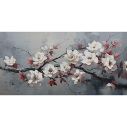 OBRAZ NA HLINÍKOVÉ DESCE, květiny, 100/50/2 cm