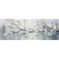 OBRAZ NA HLINÍKOVÉ DESCE, květiny, 140/50/2 cm