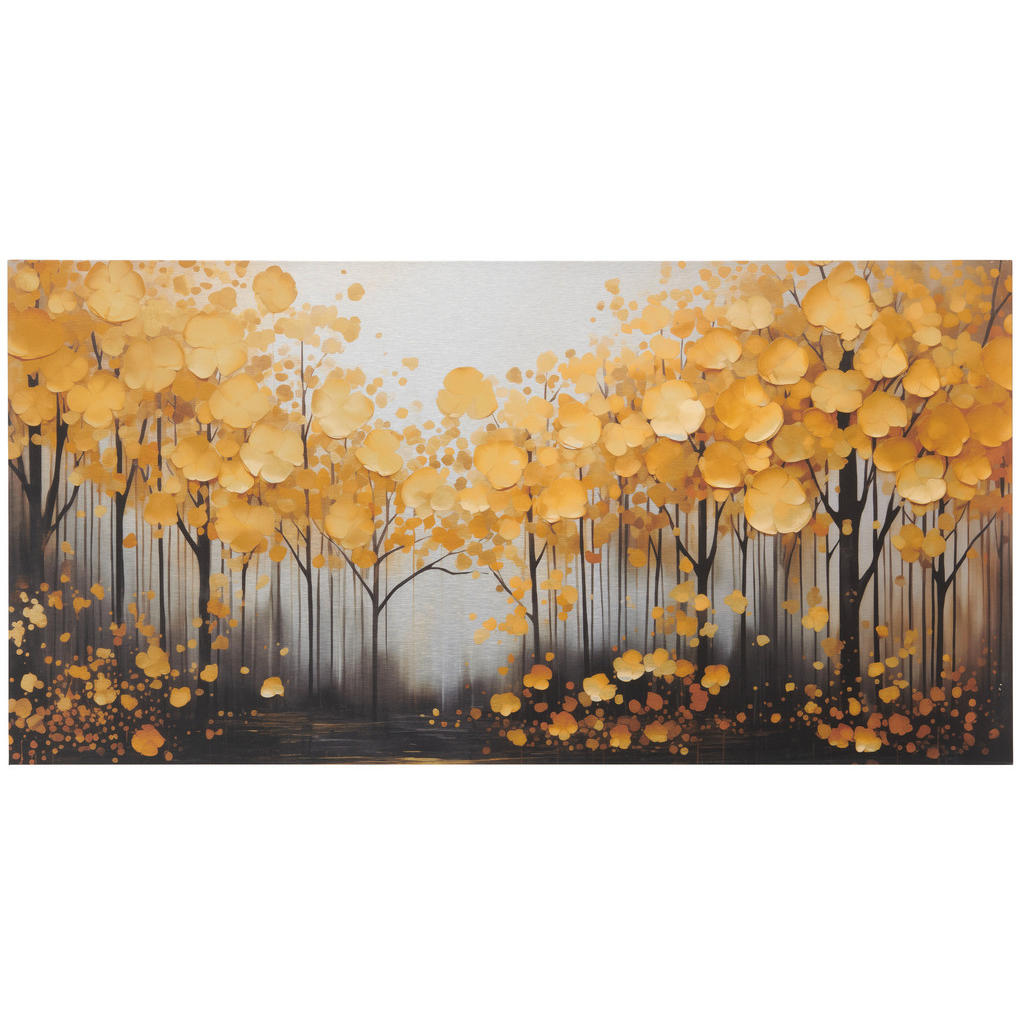 OBRAZ NA HLINÍKOVÉ DESCE, stromy, 100/50/2 cm