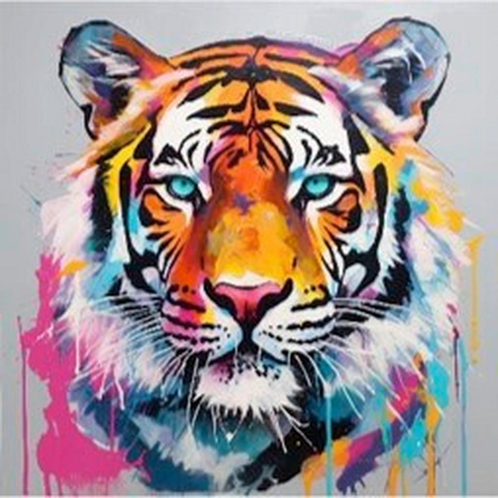 OBRAZ NA KOVU, zvířata, 50/50/2 cm