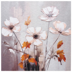 OBRAZ NA KOVU, květiny, 30/30/2 cm