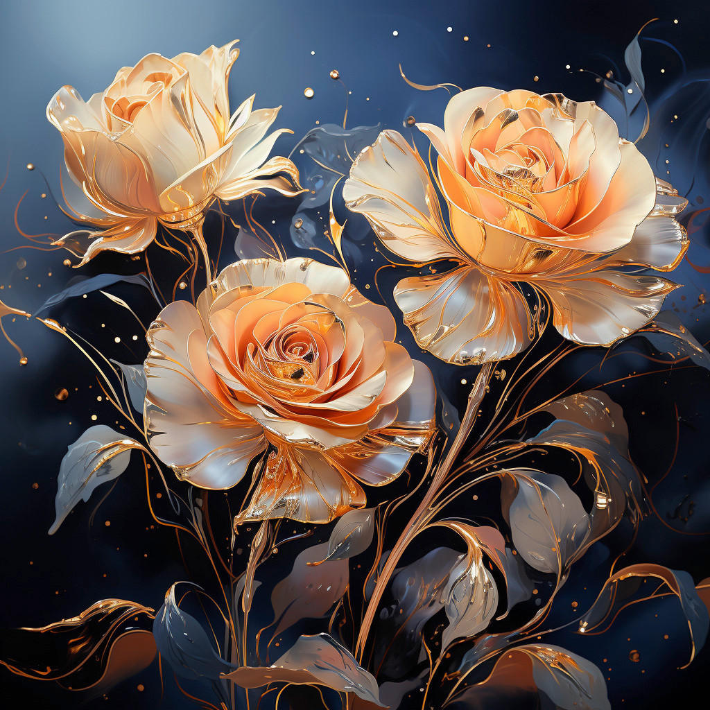 OBRAZ NA SKLE, květiny, 20/20/1,40 cm