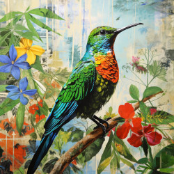 OBRAZ NA SKLE, zvířata, 30/30/1,40 cm