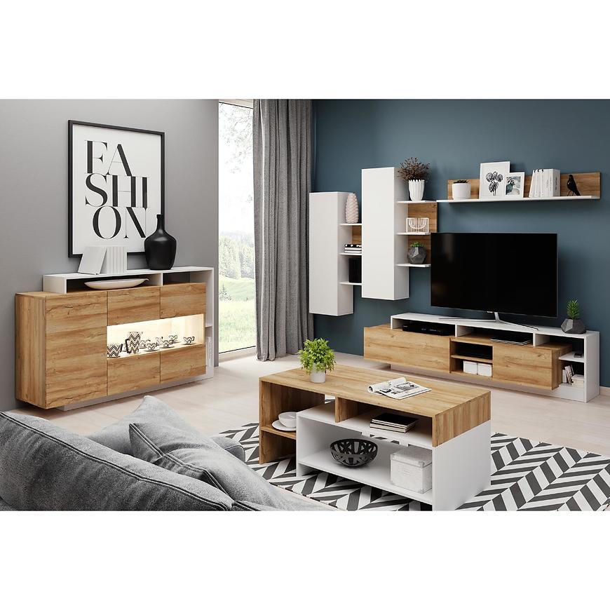 Obývací Stěna Alva 260cm Grande Oak/Bíly Mat