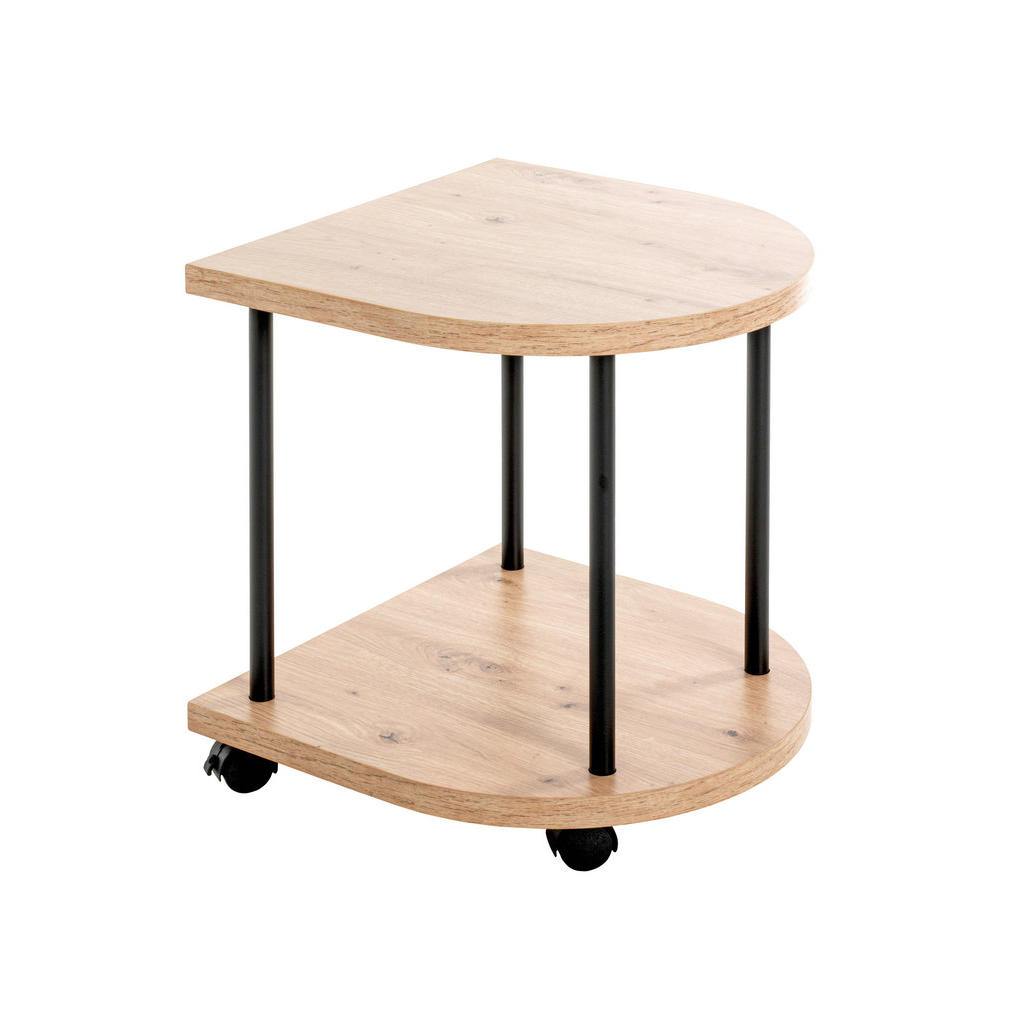 ODKLÁDACÍ STOLEK, černá, barvy dubu