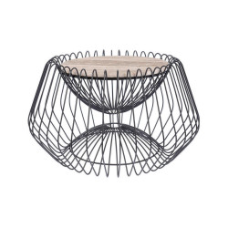 ODKLÁDACÍ STOLEK, hnědá, černá