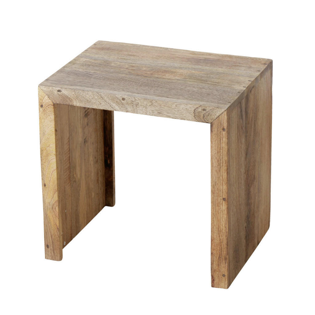 ODKLÁDACÍ STOLEK, mangové dřevo, přírodní barvy
