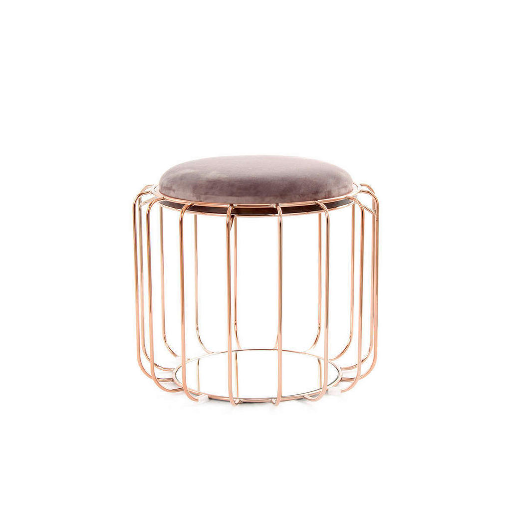 ODKLÁDACÍ STOLEK, purpurová, měděné barvy