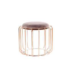 ODKLÁDACÍ STOLEK, purpurová, měděné barvy