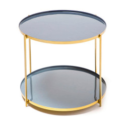 ODKLÁDACÍ STOLEK, šedá, tmavě modrá