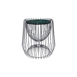 ODKLÁDACÍ STOLEK, zelená, černá