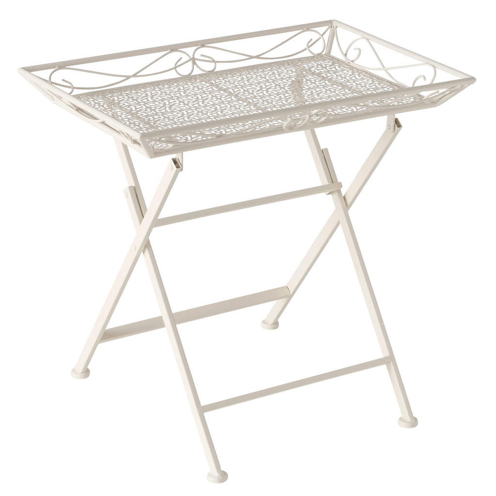 ODKLÁDACÍ STOLEK, bílá