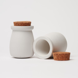 ODLITO Betonová dóza – Nefertiti – bílá – 8 cm – 10ks