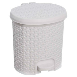Odpadkový koš nášlapný bílý 5.5L