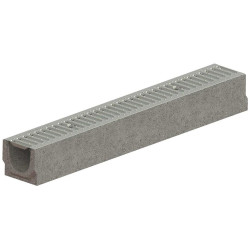 Odvodňovací žlab betonový, pozinkovaná mříž 12,5x14x100 cm