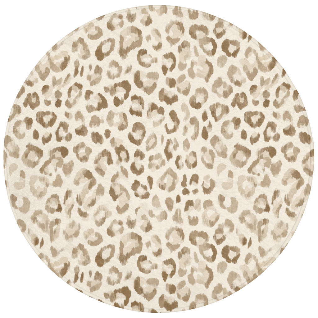 OnlyWow KOUPELNOVÁ PŘEDLOŽKA Leopard - Classic - Béžová 70x70 cm