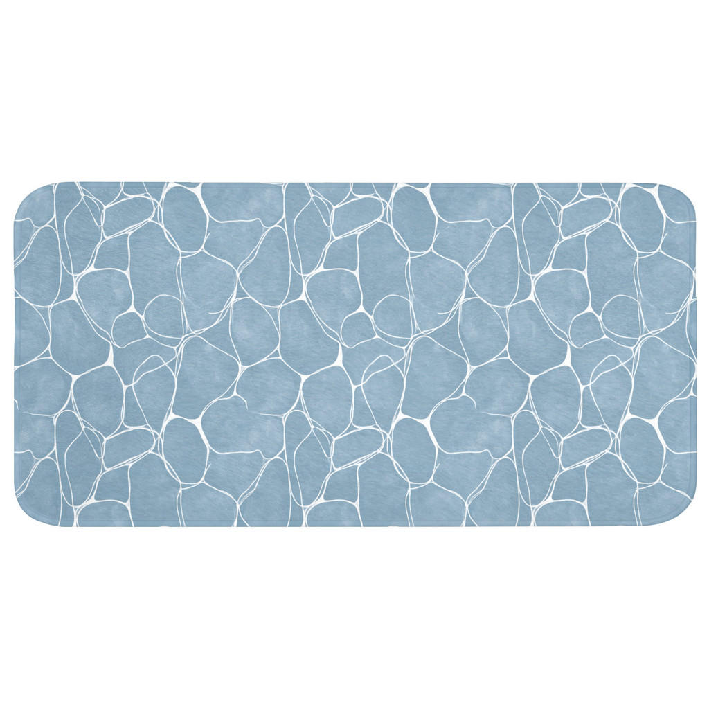 OnlyWow KOUPELNOVÁ PŘEDLOŽKA Organic - vzor - modrá 120x60 cm