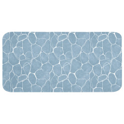 OnlyWow KOUPELNOVÁ PŘEDLOŽKA Organic - vzor - modrá 120x60 cm