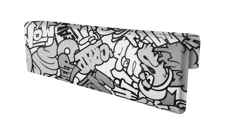 Opěrka/chránič na postel komiks - černá / bílá