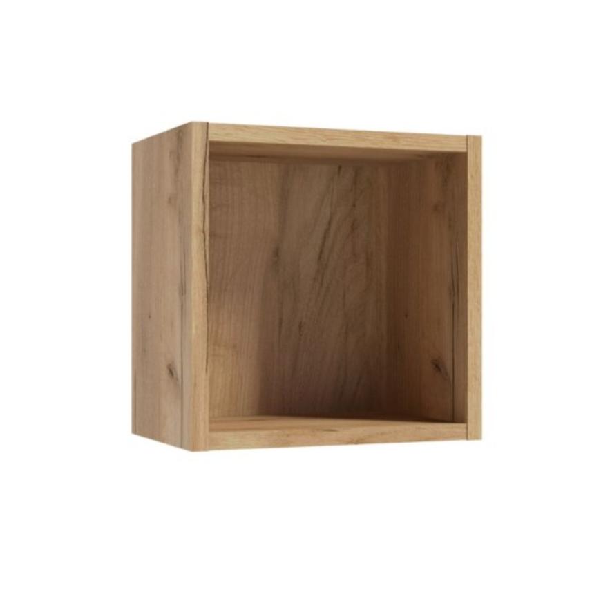 Otevřená koupelnová skříňka Kubik 30 mělká zlatý dub