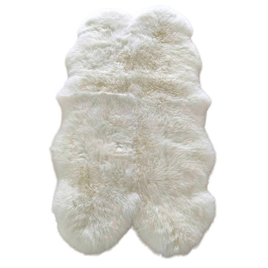 OVČÍ KOŽEŠINA, 105/180 cm, bílá