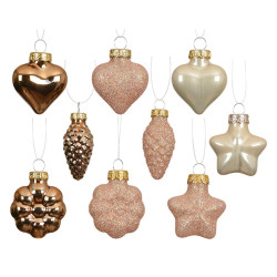 Ozdoby skleněné 12 ks mix perleťové