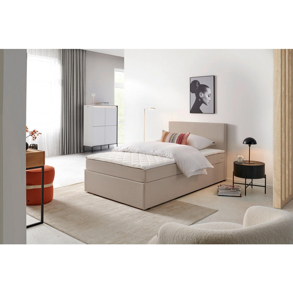 P & B AMERICKÁ POSTEL, 140/200 cm, pískové barvy