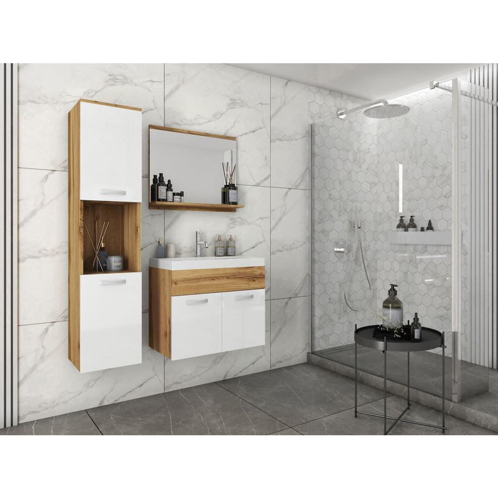 P & B KOUPELNA dub wotan, vysoce lesklá bílá